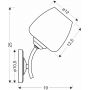 Kinkiet 1x40 W biały 2122561 Candellux Zina zdj.2