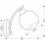 Kinkiet 1x40 W biały-chrom 2135011 Candellux Amos zdj.2