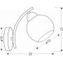 Kinkiet 1x40 W biały-złoty 2138593 Candellux Amos zdj.2