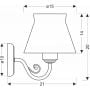 Kinkiet 1x40 W biały-multikolor 2139378 Candellux Rozano zdj.2