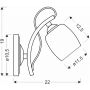 Kinkiet 1x40 W biały 2177028 Candellux Amba zdj.2