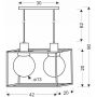 Lampa wisząca 2x40 W przydymiony 3200750 Candellux Retro zdj.2