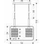 Lampa wisząca 2x40 W czarna 3226774 Candellux Crown zdj.2