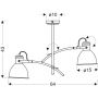 Lampa podsufitowa 2x60 W biały 3272054 Candellux Zumba zdj.2