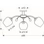 Lampa podsufitowa 3x40 W biała 3309432 Candellux Estar zdj.2