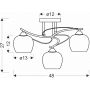 Lampa podsufitowa 3x40 W biała 3309456 Candellux Prego zdj.2