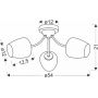 Lampa podsufitowa 3x40 W biała 3322585 Candellux Zina zdj.2