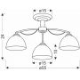 Lampa podsufitowa 3x40 W biała 3322714 Candellux Filona zdj.2