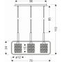 Lampa wisząca 3x40 W czarna 3326781 Candellux Crown zdj.2