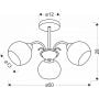 Lampa podsufitowa 3x40 W biała-patyna 3334939 Candellux Nestor zdj.2