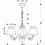 Lampa wisząca 3x40 W biała 3336889 Candellux Rossini zdj.2