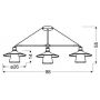 Lampa podsufitowa 3x60 W czarna 3343115 Candellux Loft zdj.2