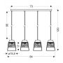 Lampa wisząca 3x40 W złoty 3378094 Candellux Fresno zdj.2