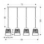 Lampa wisząca 4x40 W złoty 3478124 Candellux Fresno zdj.2