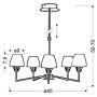 Lampa podsufitowa 5x40 W biały 3510646 Candellux Togo zdj.2