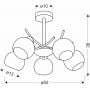 Lampa podsufitowa 5x40 W biała-chrom 3534984 Candellux Amos zdj.2