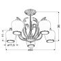 Lampa podsufitowa 5x60 W biały 3554968 Candellux Opera zdj.2