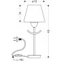 Lampa stołowa 1x60 W biały 4138852 Candellux Londyn zdj.2