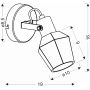 Kinkiet 1x15 W czarny 9113347 Candellux Randi zdj.2