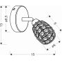 Kinkiet 1x15 W chrom 9113385 Candellux Shiba zdj.2