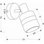 Kinkiet 1x15 W czarny 9113415 Candellux Yuki zdj.2