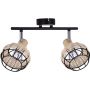 Lampa podsufitowa 2x40 W czarna 9212203 Candellux Tajga zdj.1