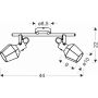 Lampa podsufitowa 2x15 W czarna 9213361 Candellux Randi zdj.2