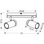 Lampa podsufitowa 2x15 W czarna 9213712 Candellux Lagos zdj.2