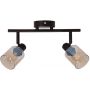 Lampa podsufitowa 2x40 W czarna-bursztynowa 9225043 Candellux Agra zdj.1