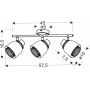 Lampa podsufitowa 3x40 W czarna 9313767 Candellux Aleksandria zdj.2