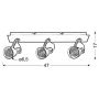 Lampa podsufitowa 3x50 W czarna 9335608M Candellux Markus zdj.2