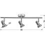 Lampa podsufitowa 3x50 W chrom 9359598 Candellux Arkon zdj.2