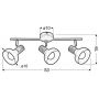 Lampa podsufitowa 3x40 W biały 9362673 Candellux Puerto zdj.2