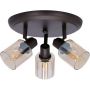 Lampa podsufitowa 3x40 W czarna-bursztynowa 9825067 Candellux Agra zdj.1