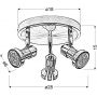 Lampa podsufitowa 3x50 W chrom 9860051 Candellux Arkon zdj.2