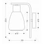 Kinkiet 1x40 W czarny-przydymiony 2135097 Candellux Moldo zdj.2