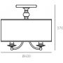 Lampa podsufitowa 3x40 W czarna C03466CHBK CosmoLight Abu Dhabi zdj.2