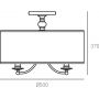 Lampa podsufitowa 5x40 W czarna C05428CHBK CosmoLight Abu Dhabi zdj.2