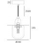 Lampa wisząca 1x3 W mosiądz P01982BR CosmoLight Volterra zdj.2