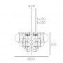 Lampa podsufitowa 4x40 W biały P04094BR CosmoLight Tromso zdj.2