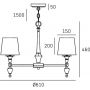 Lampa wisząca 4x40 W biała-nikiel P04135NIWH CosmoLight Austin zdj.2