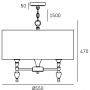 Lampa wisząca 5x40 W biała P05173NIWH CosmoLight Austin zdj.2