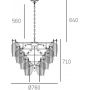 Lampa wisząca powyżej 6x40 W biała P21060NI CosmoLight Palermo zdj.2