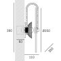 Kinkiet 1x6 W mosiądz W01821BR CosmoLight Modena zdj.2