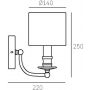 Kinkiet 1x40 W czarny W01940AUBK CosmoLight Abu Dhabi zdj.2