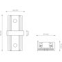 Zestaw szynoprzewód z reflektorami 4x5 W czarny STR4X5B DPM zdj.5