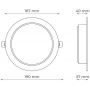 Plafon 1x18 W czarny CL9C18WB DPM zdj.3