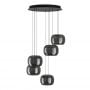 Lampa wisząca 5x10 W czarna 390434 Eglo Hortunas zdj.3