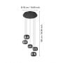 Lampa wisząca 5x10 W czarna 390434 Eglo Hortunas zdj.2