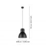 Lampa wisząca 1x60 W czarna 43621 Eglo Ebury zdj.2